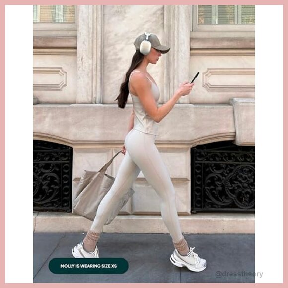 High Waisted Workout Leggings, No Front Seam, FlexFlow Material, Yoga Pants - Picture 3 of 8